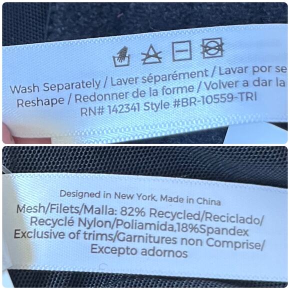 Nueskin New Black Sheer Unlined Mesh Underwired Bra Size 34 DDD - Picture 9 of 10